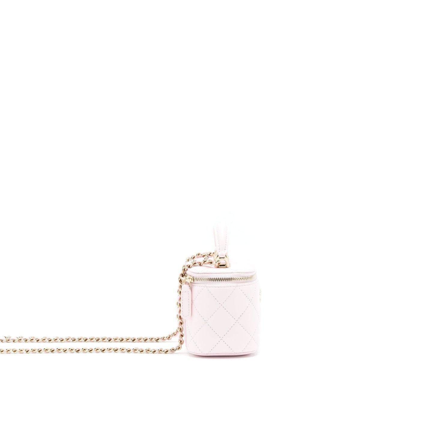 Chanel 22p mini vanity case lambskin pink