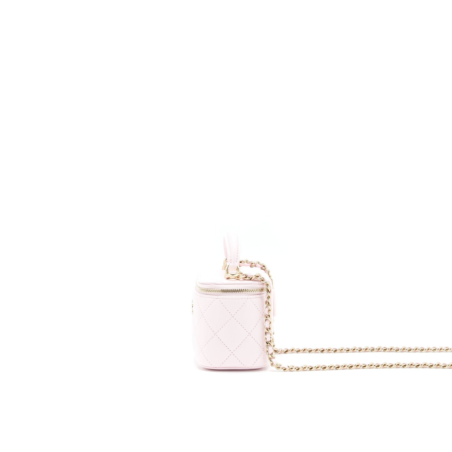 Chanel 22p mini vanity case lambskin pink