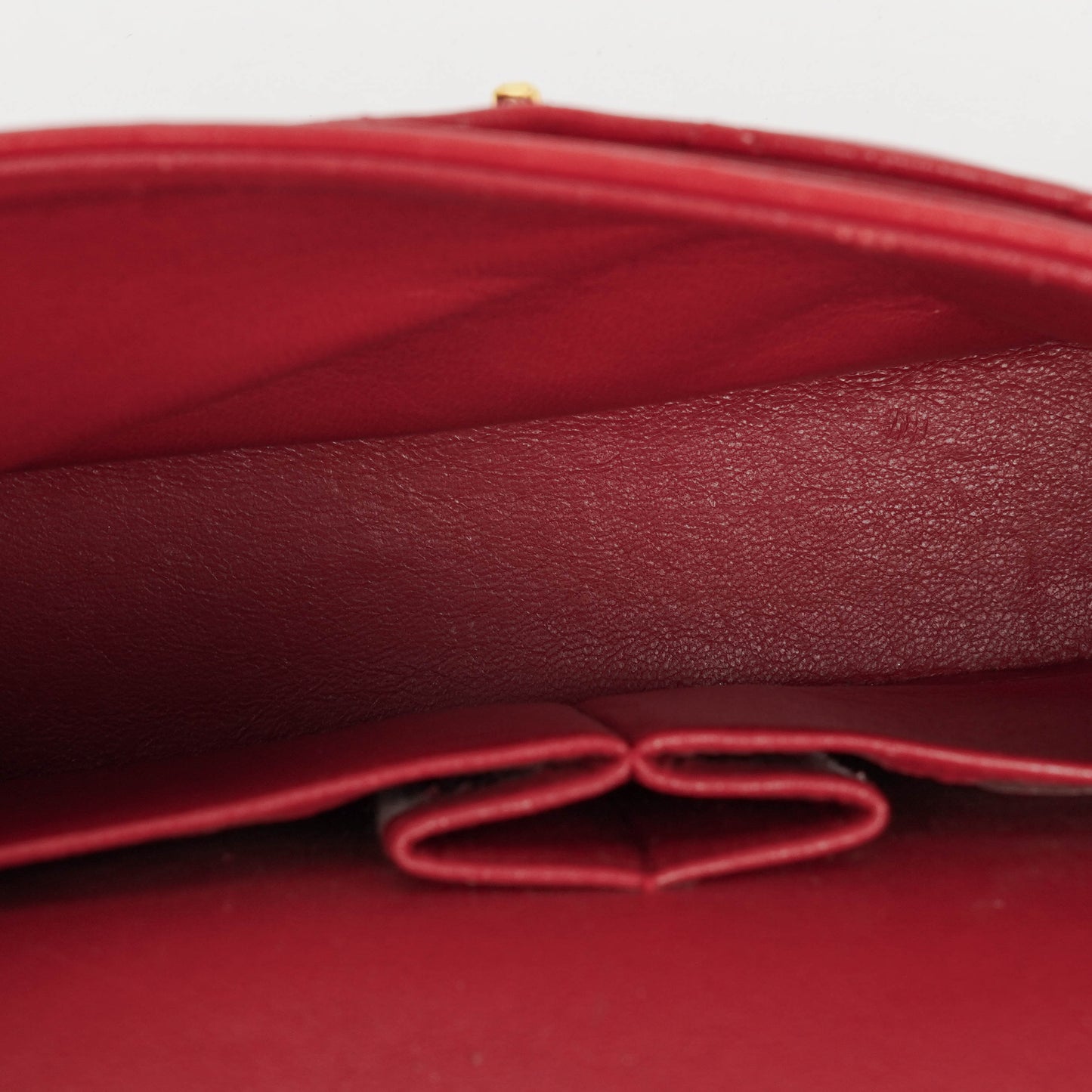 Chanel  Classic Double Flap Bag in Quilted Red Lambskin with 24K Gold-Plated Hardware