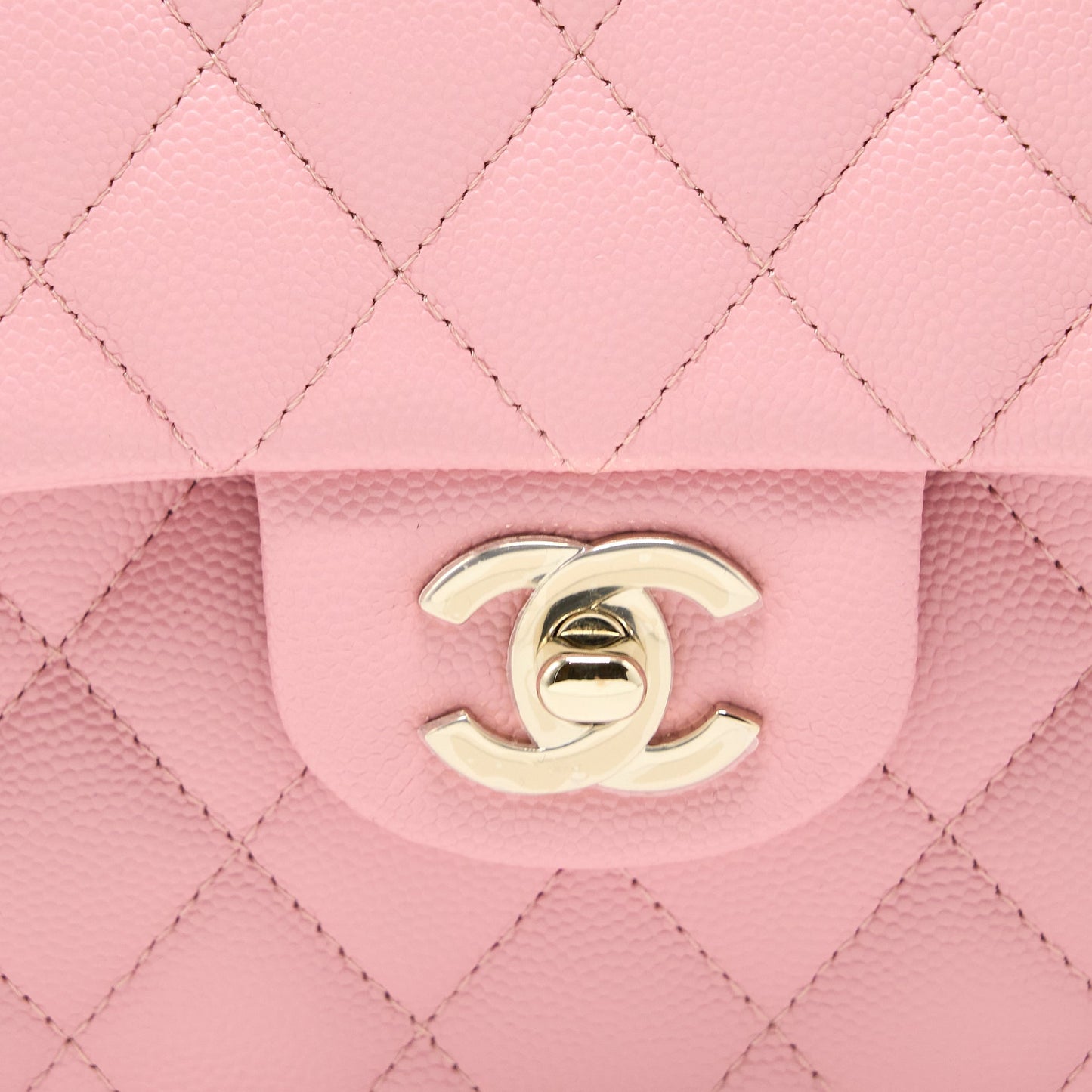 Chanel 22C Small Classic Double Flap Bag Caviar Pink L (Microchip)