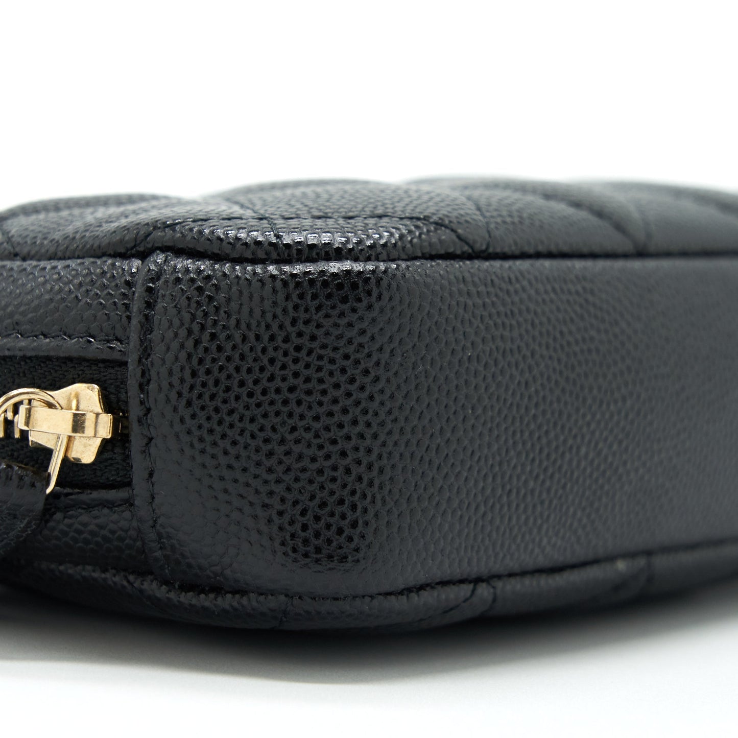 Chanel Small Zipper Vanity Pouch Caviar Black L