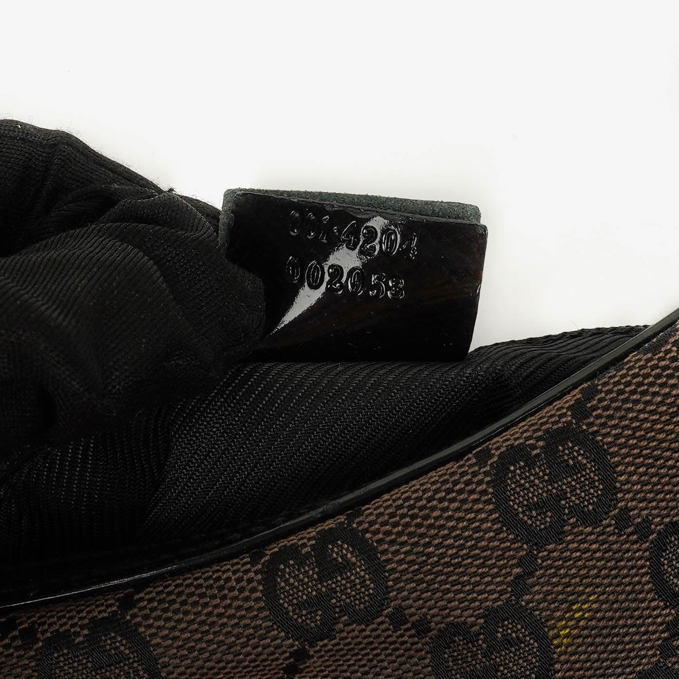 Gucci Monogram Canvas And Patent Leather Hobo Shoulder Bag