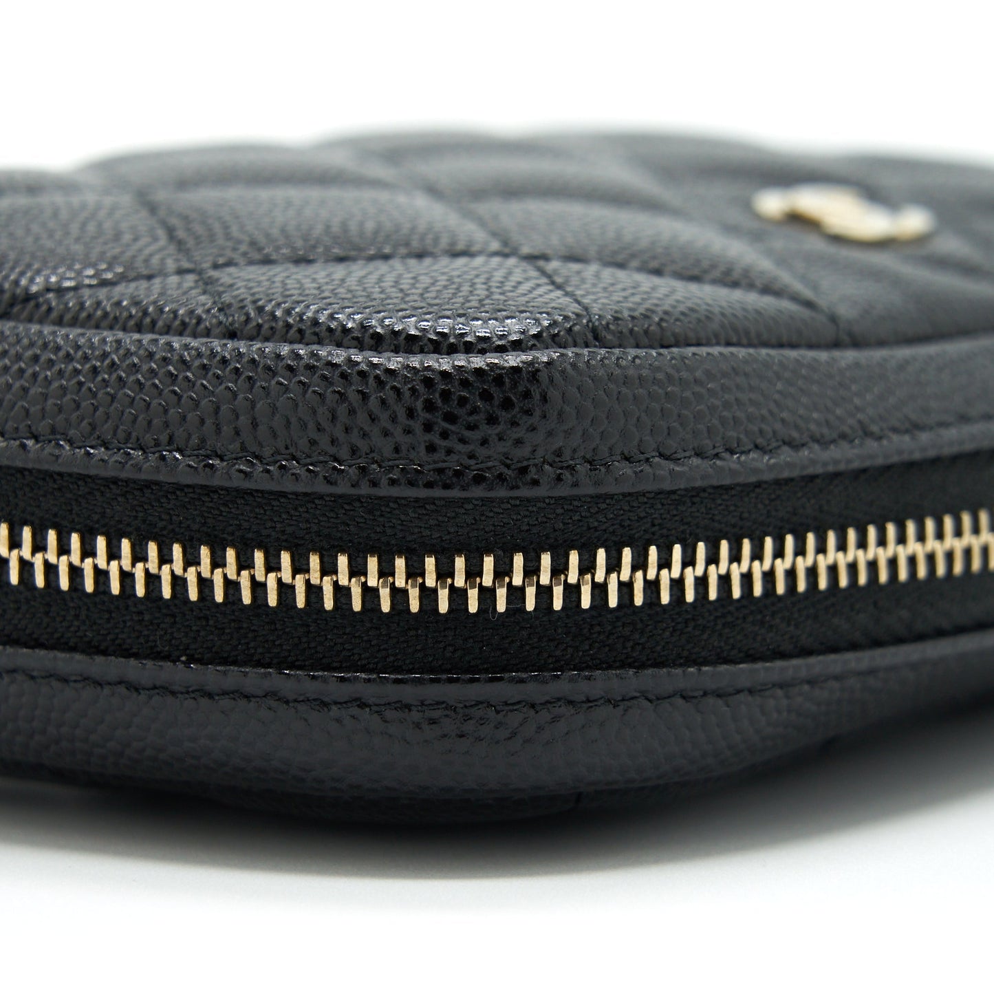 Chanel Small Zipper Vanity Pouch Caviar Black L