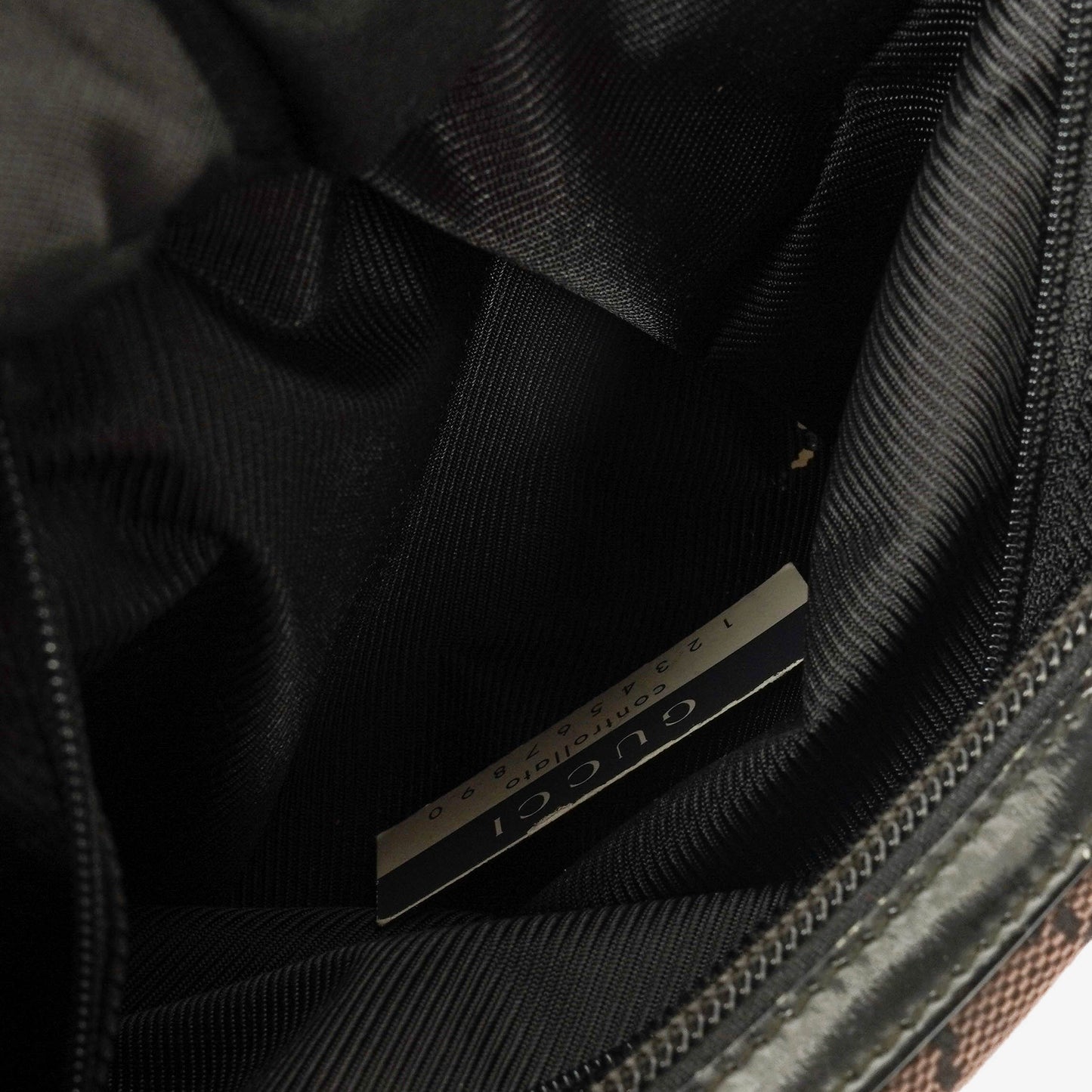 Gucci Monogram Canvas And Patent Leather Hobo Shoulder Bag