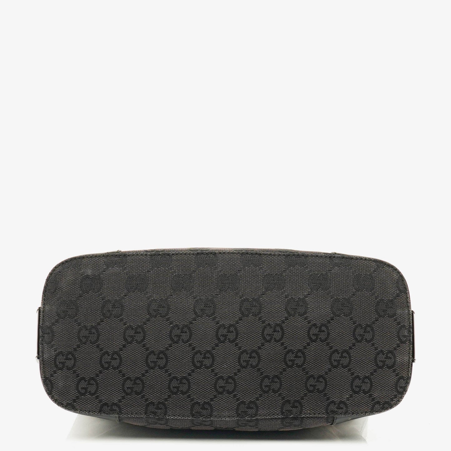 Gucci Monogram Canvas And Patent Leather Hobo Shoulder Bag