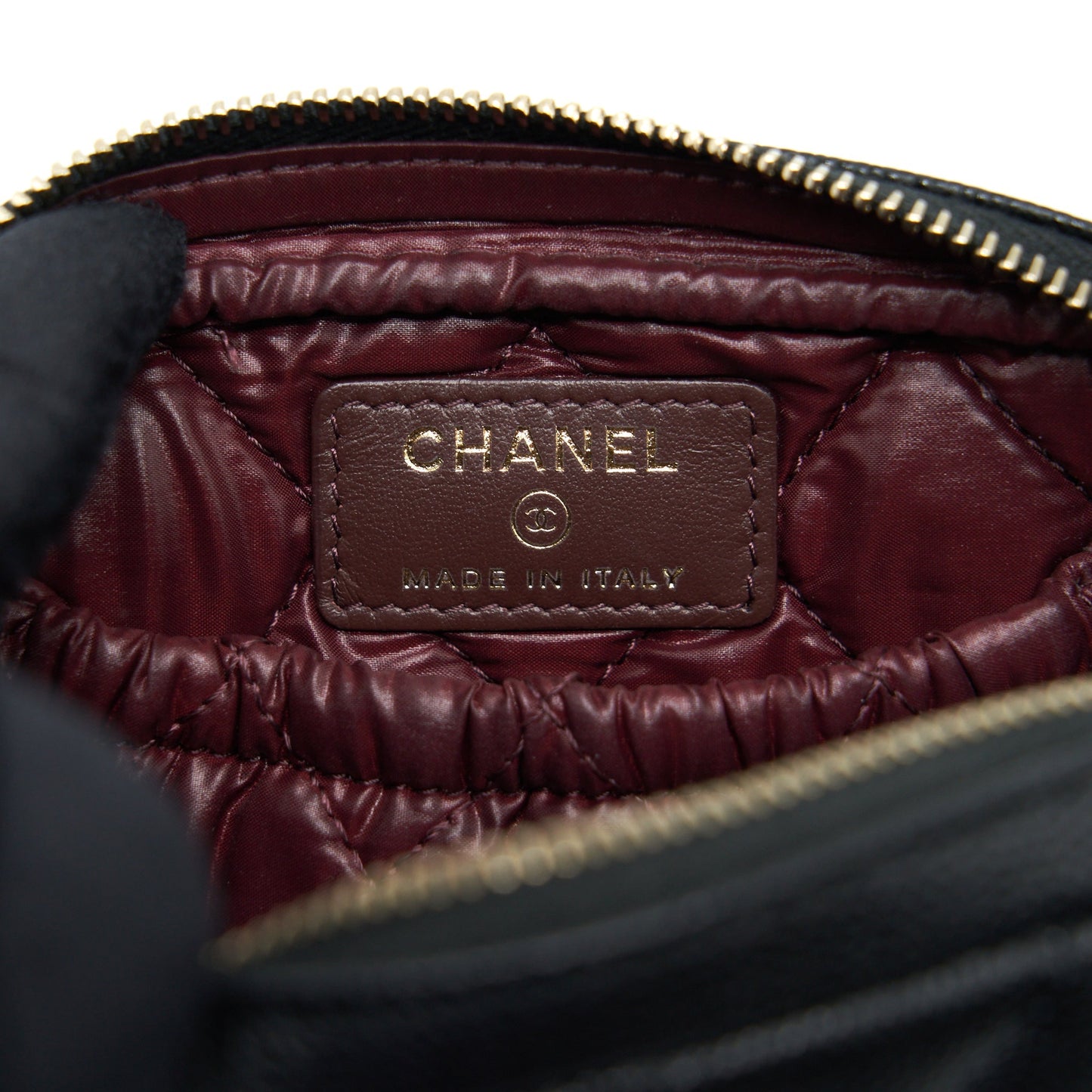 Chanel Small Zipper Vanity Pouch Caviar Black L
