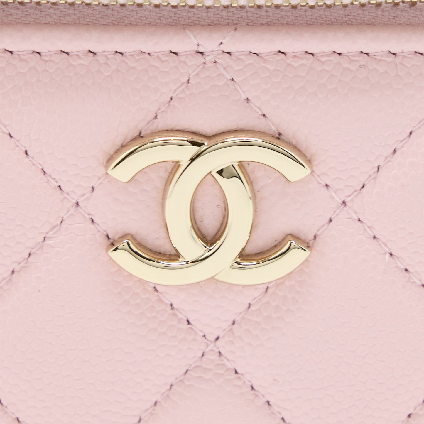 Chanel 22S Top Handle Vanity Bag Caviar Light Pink L (Microchip)