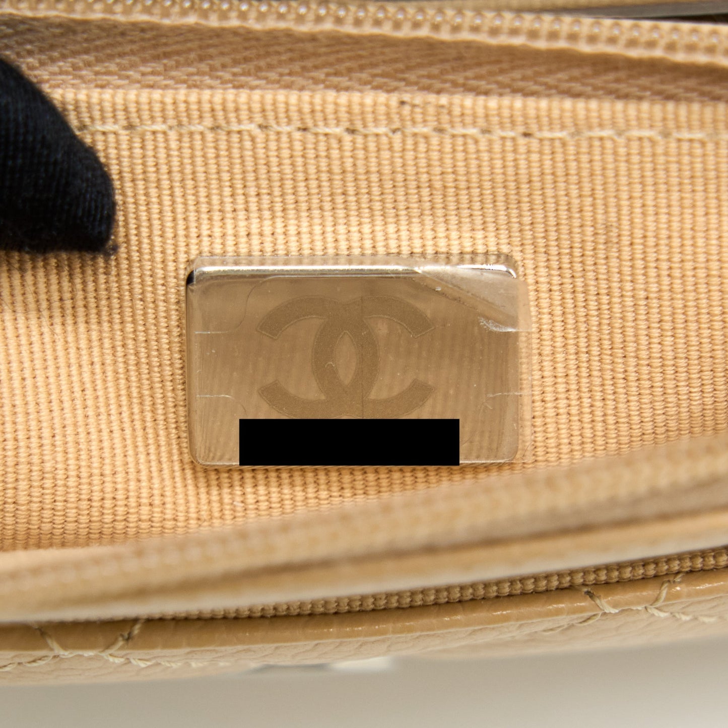 Chanel Classic Wallet On Chain Caviar Beige