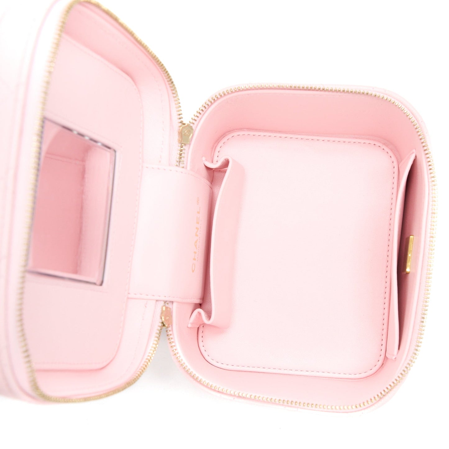 Chanel 22S Top Handle Vanity Bag Caviar Light Pink L (Microchip)