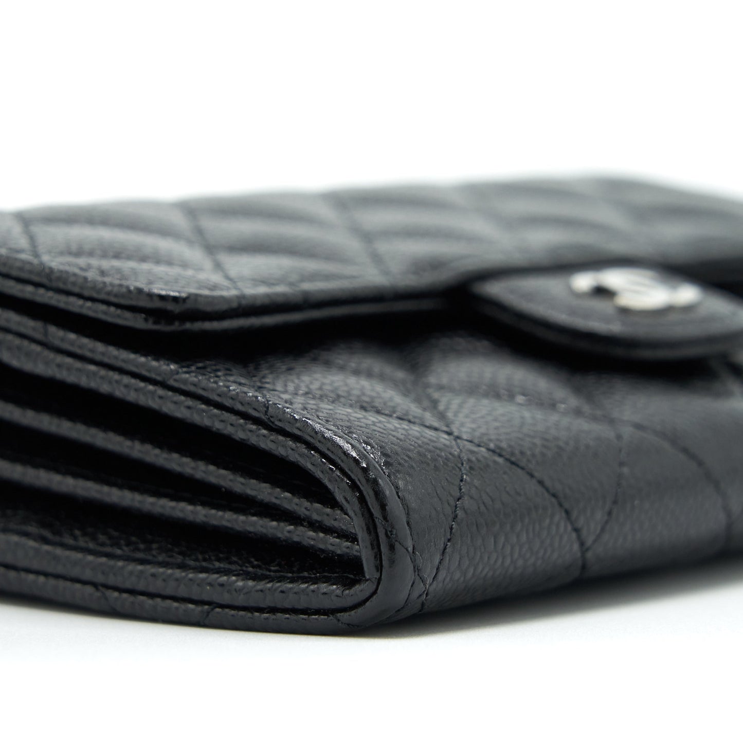Chanel Flap Wallet Caviar Black