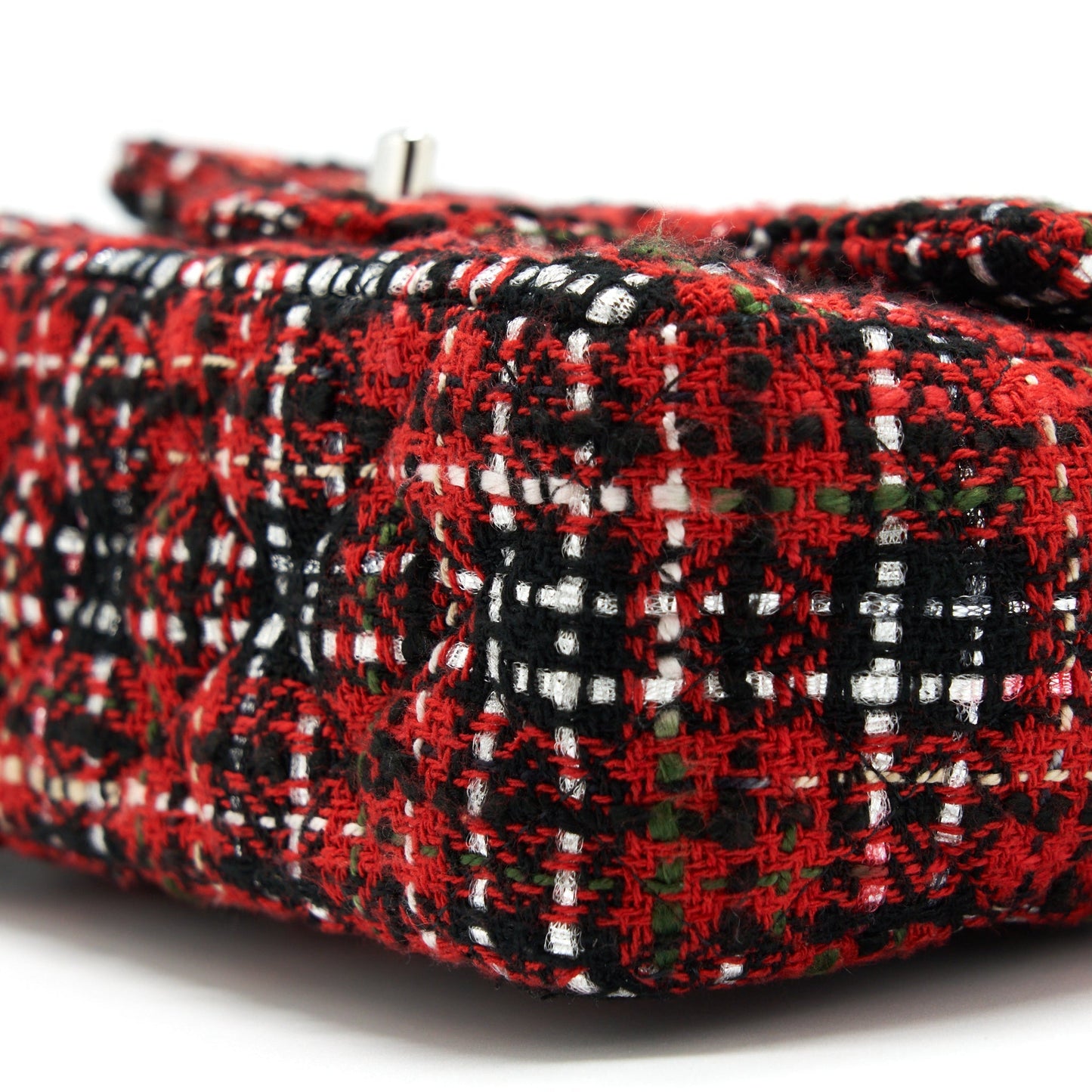 Chanel Mini Rectangular Flap Bag Tweed Red/ Black