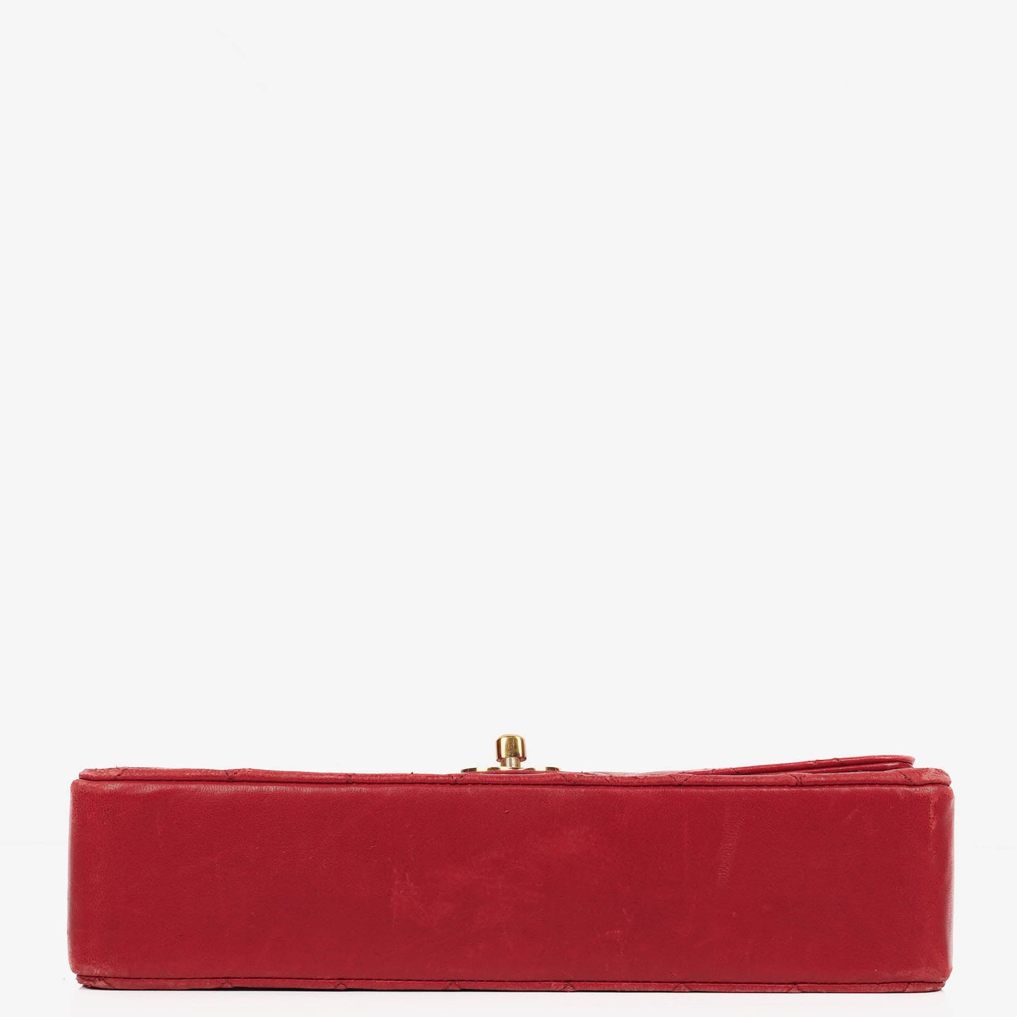 Chanel  Classic Double Flap Bag in Quilted Red Lambskin with 24K Gold-Plated Hardware