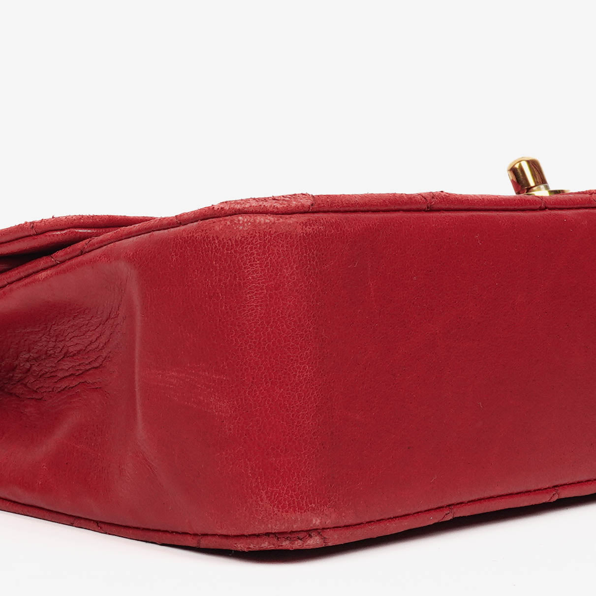 Chanel  Classic Double Flap Bag in Quilted Red Lambskin with 24K Gold-Plated Hardware