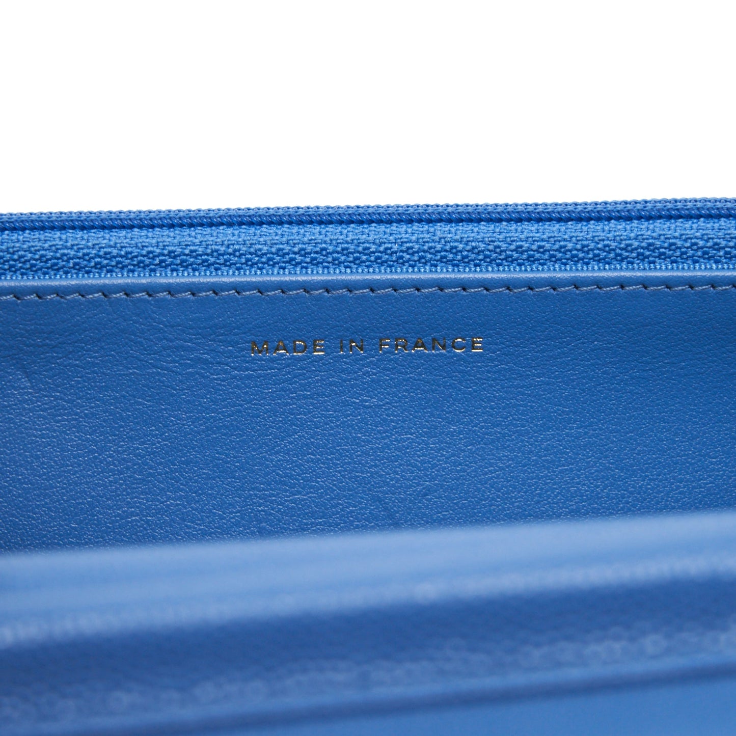 Chanel Classic Wallet On Chain Caviar Light Blue L