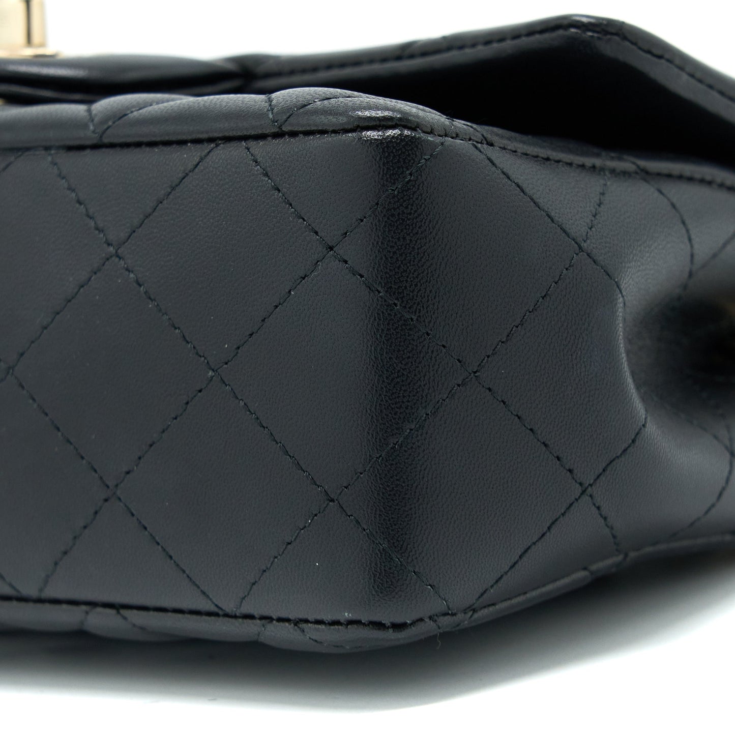 Chanel Mini Rectangular with Coco Bag Charm Limited Edition Lambskin Black L