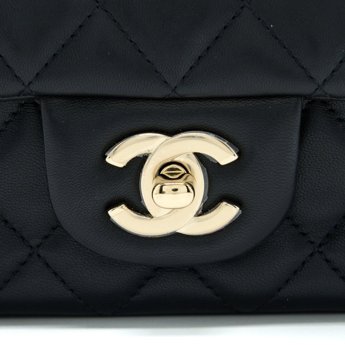Chanel Mini Rectangular with Coco Bag Charm Limited Edition Lambskin Black L