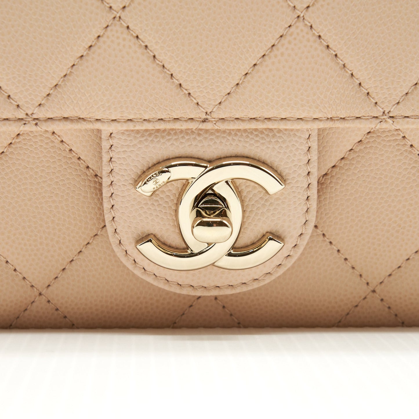 Chanel 21K Crossbody Bag Caviar Light Beige L