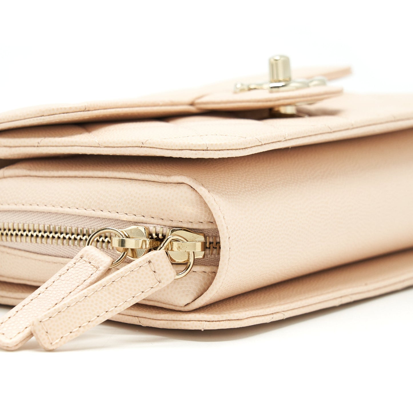 Chanel 21K Crossbody Bag Caviar Light Beige L