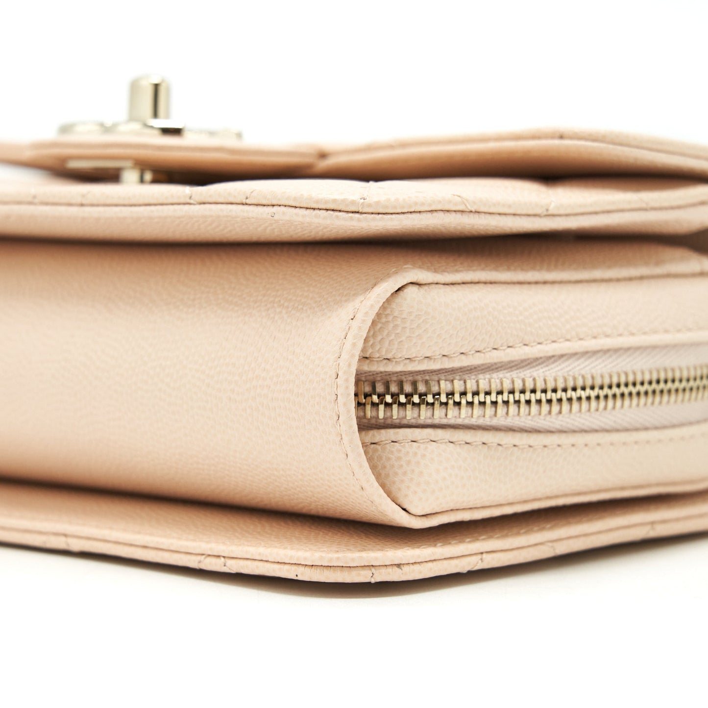 Chanel 21K Crossbody Bag Caviar Light Beige L