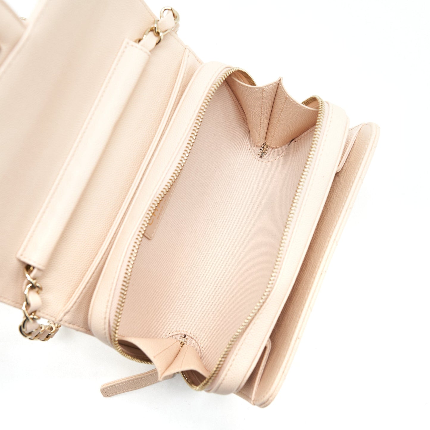 Chanel 21K Crossbody Bag Caviar Light Beige L