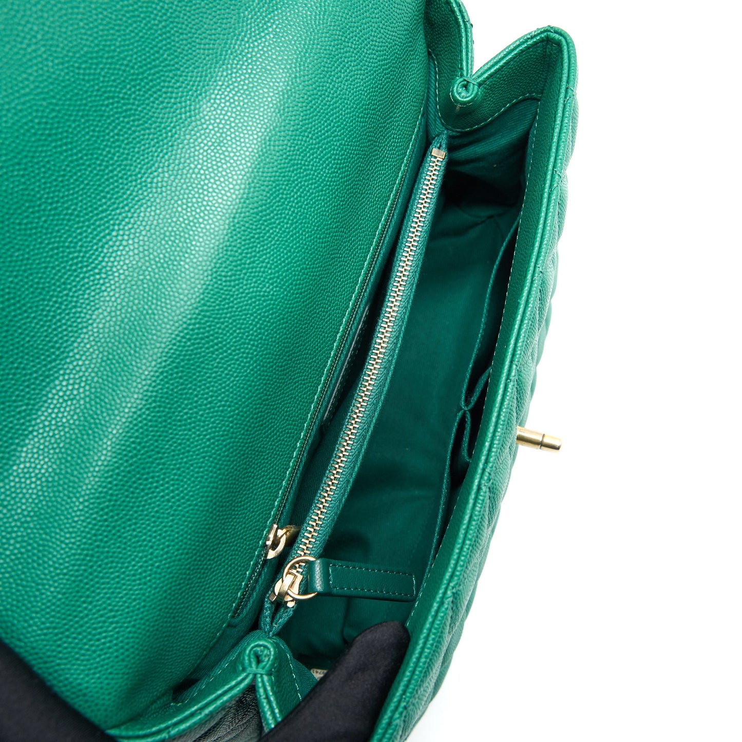 Chanel Cocohandle Flap Bag Medium Green with