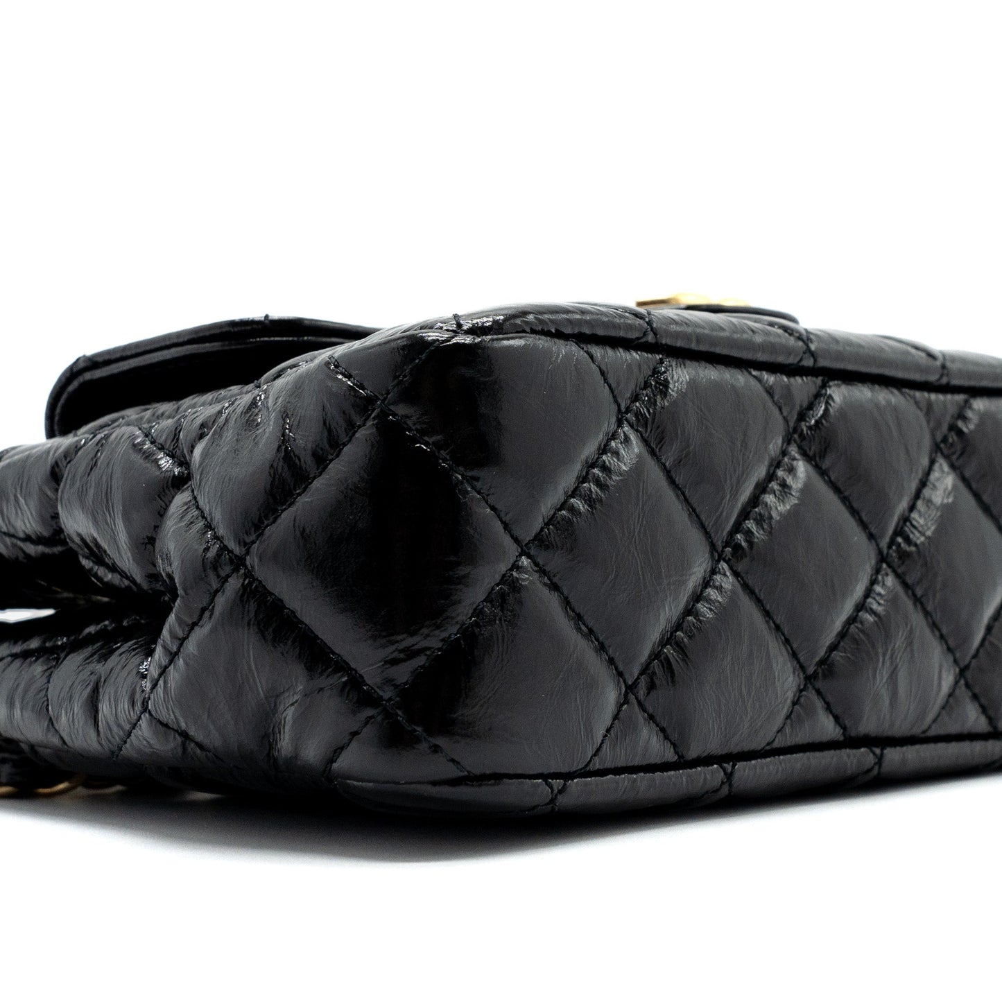 Chanel 23C Small HOBO Bag Shiny Calfskin Black  (Microchip)