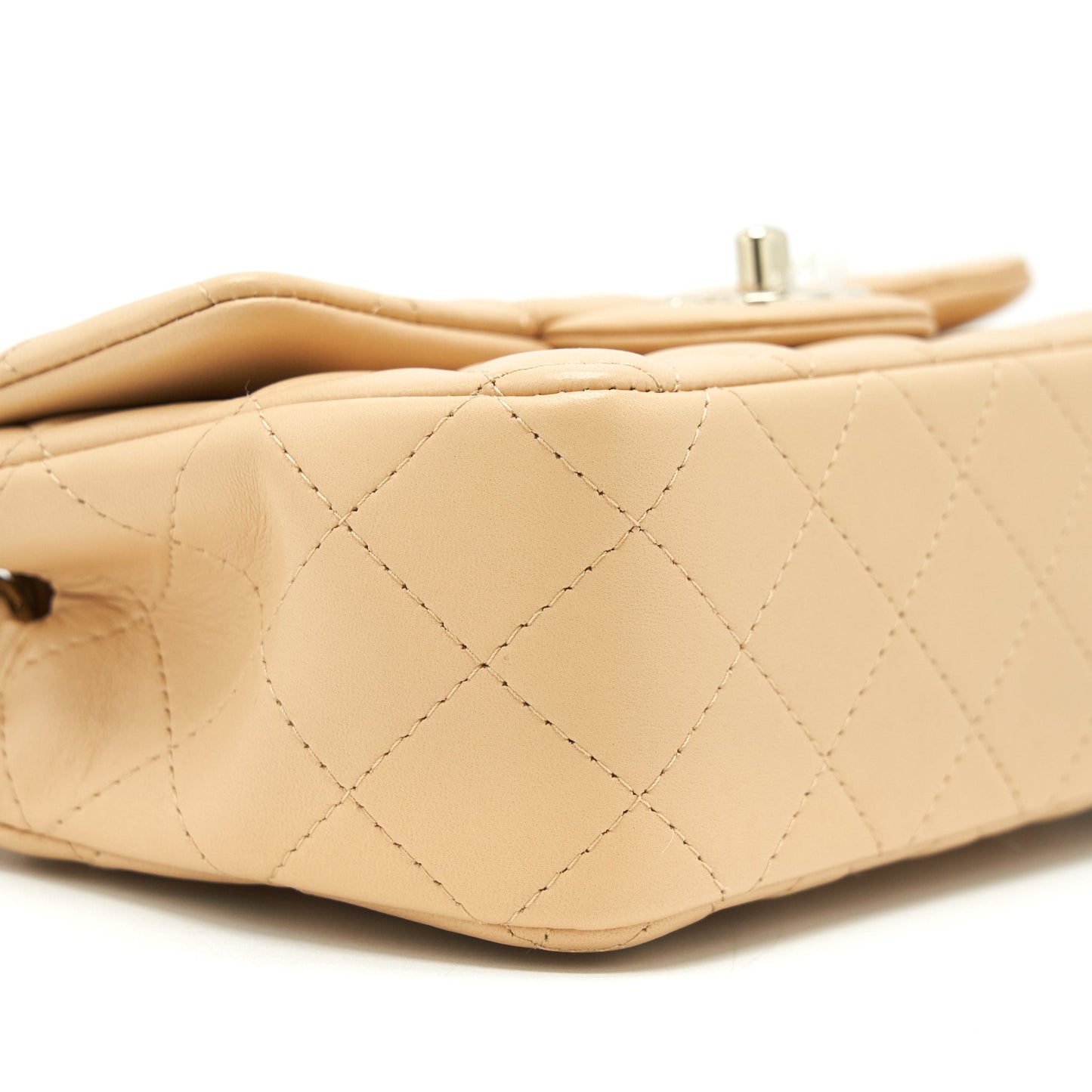 Chanel Mini Rectangular Lambskin Light Beige L