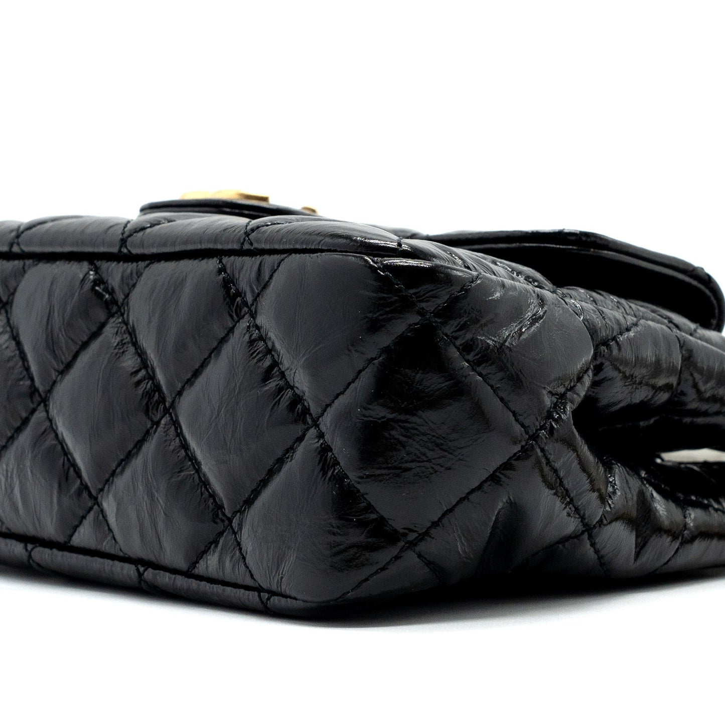 Chanel 23C Small HOBO Bag Shiny Calfskin Black  (Microchip)