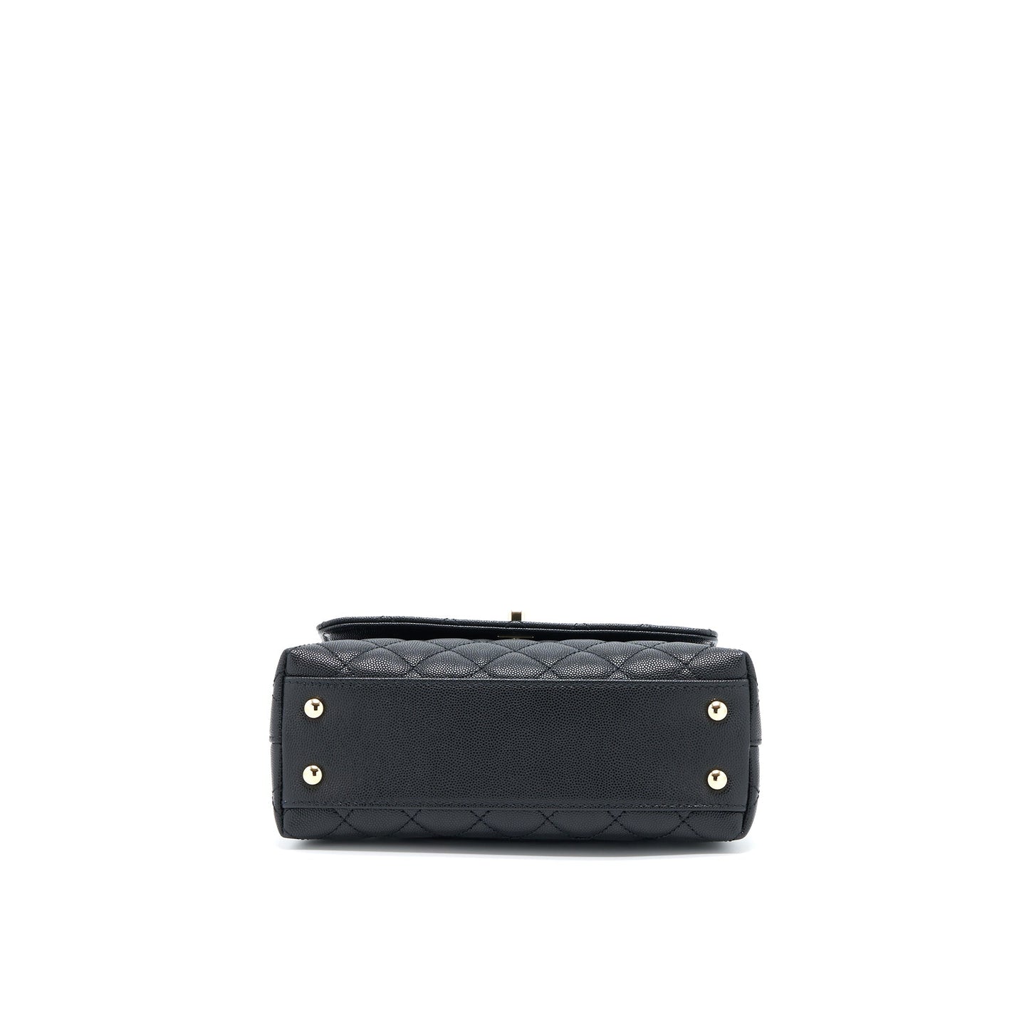 Chanel Small Coco Handle Flap Bag Caviar Black L (Microchip)