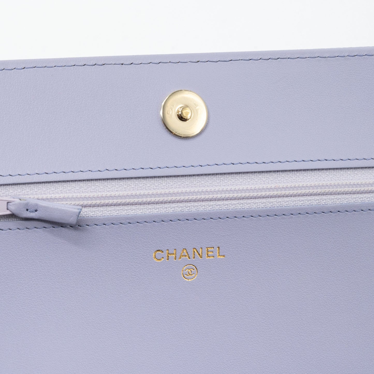 Chanel boy wallet on chain caviar lialic / light purple L (microchip)