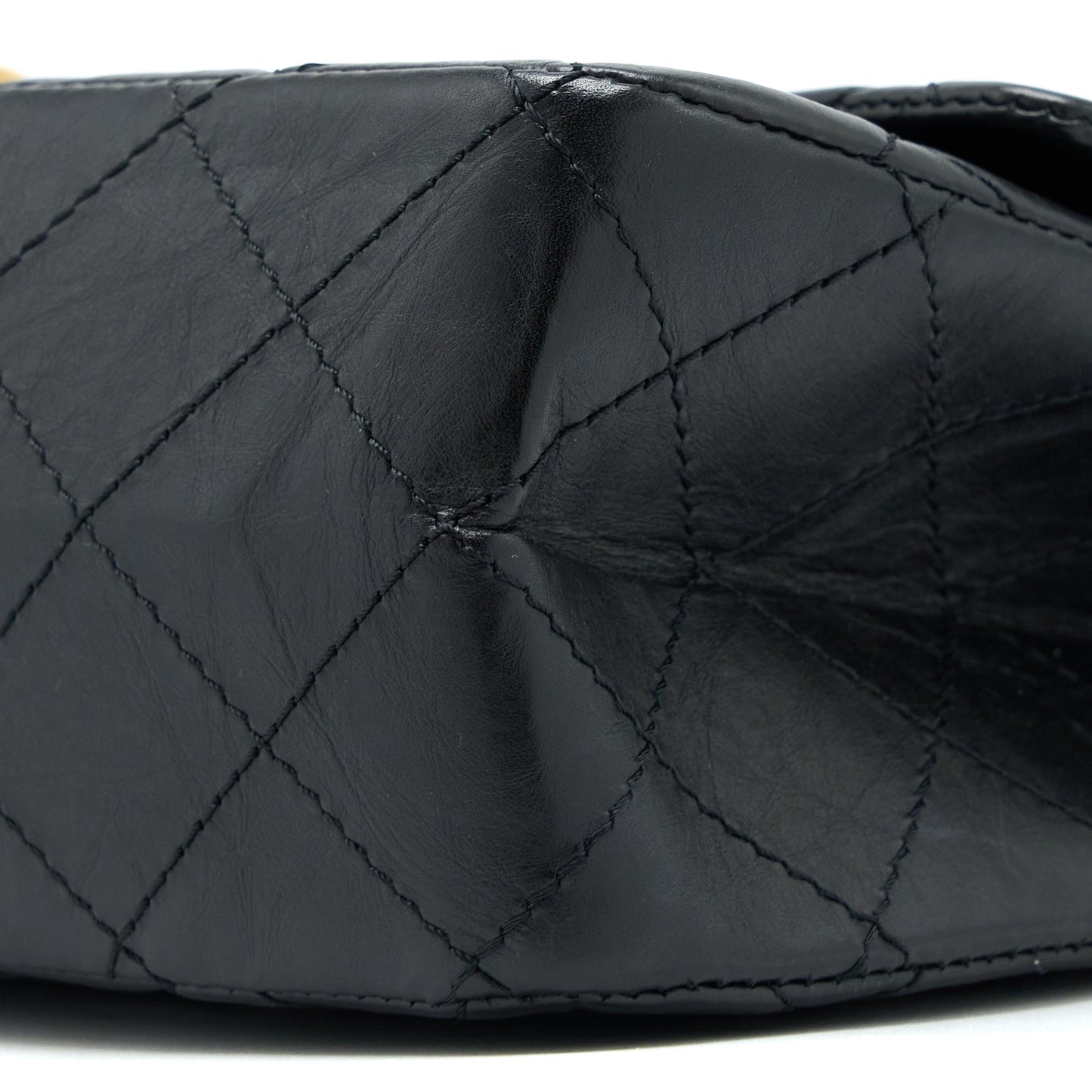 Chanel 2.55 227 Reissue Flap Bag Aged Calfskin Black
