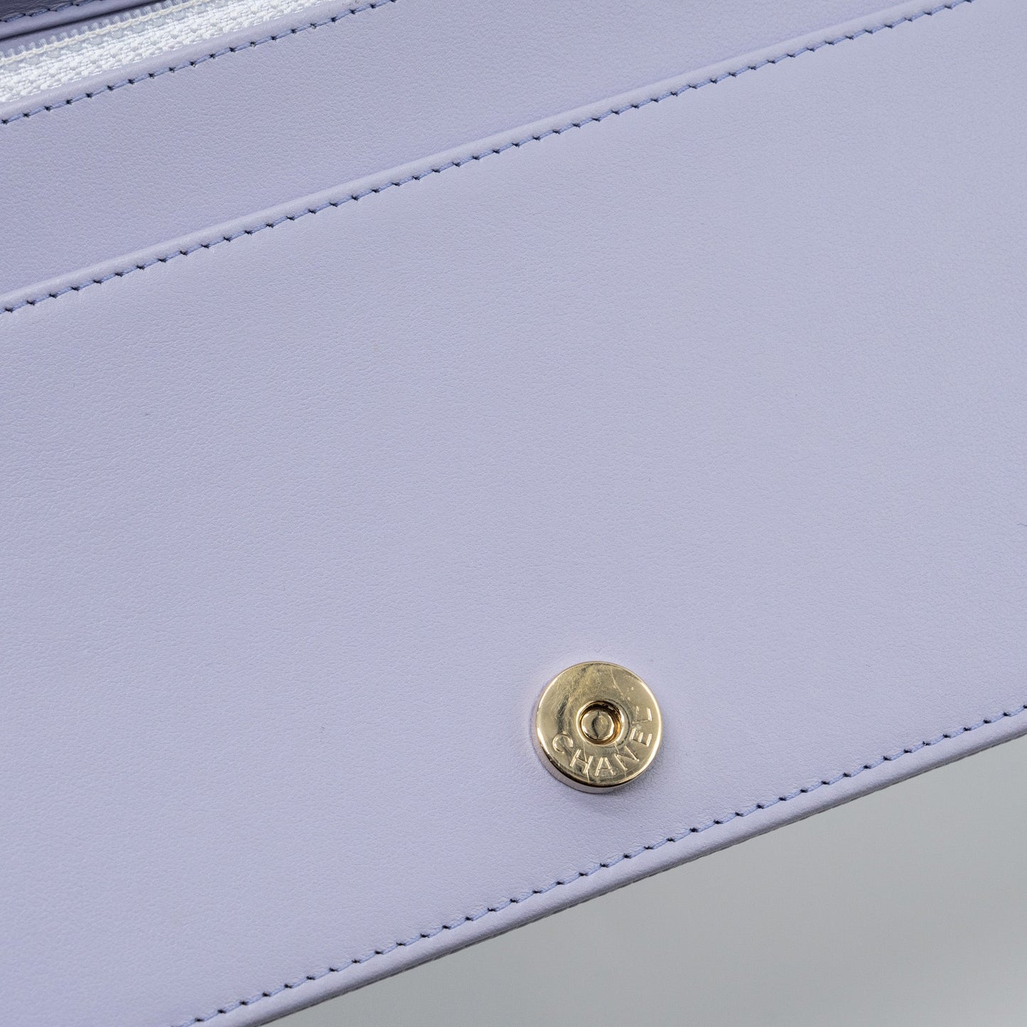 Chanel boy wallet on chain caviar lialic / light purple L (microchip)