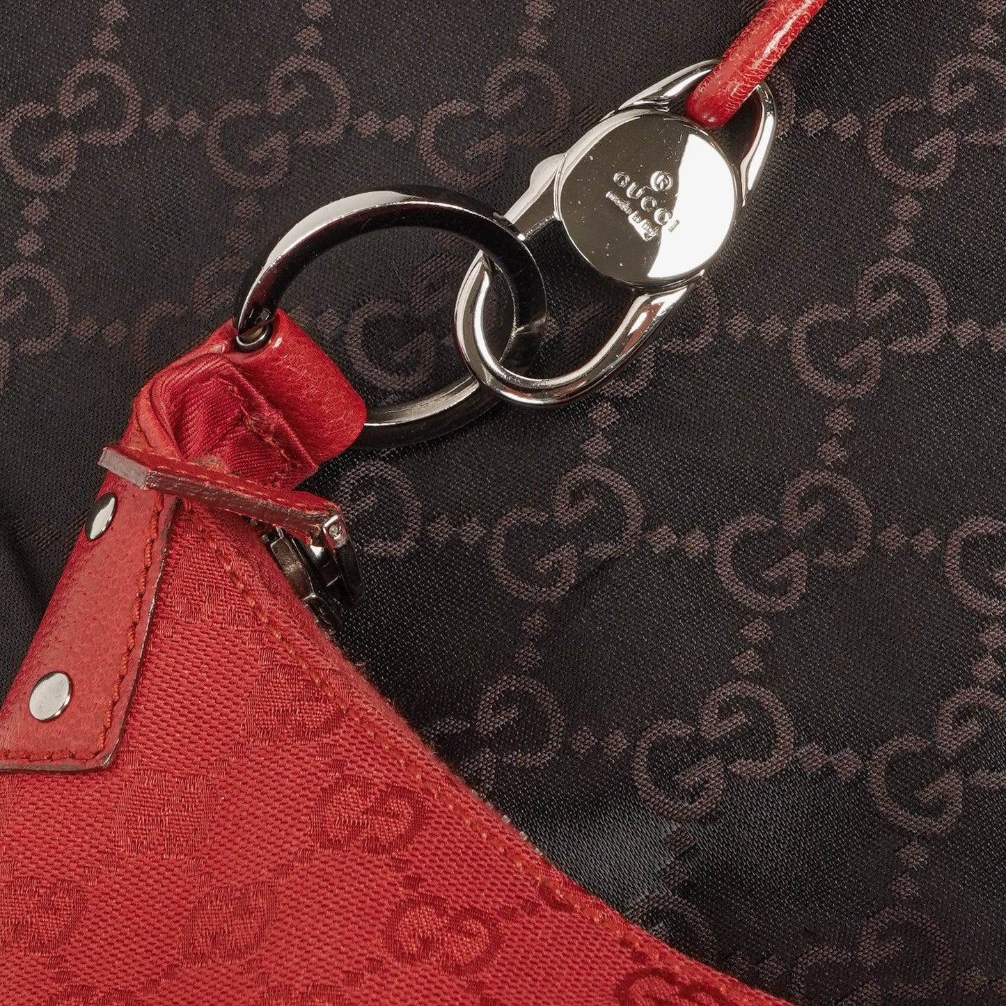 Gucci Handle Ring Red Hobo Bag