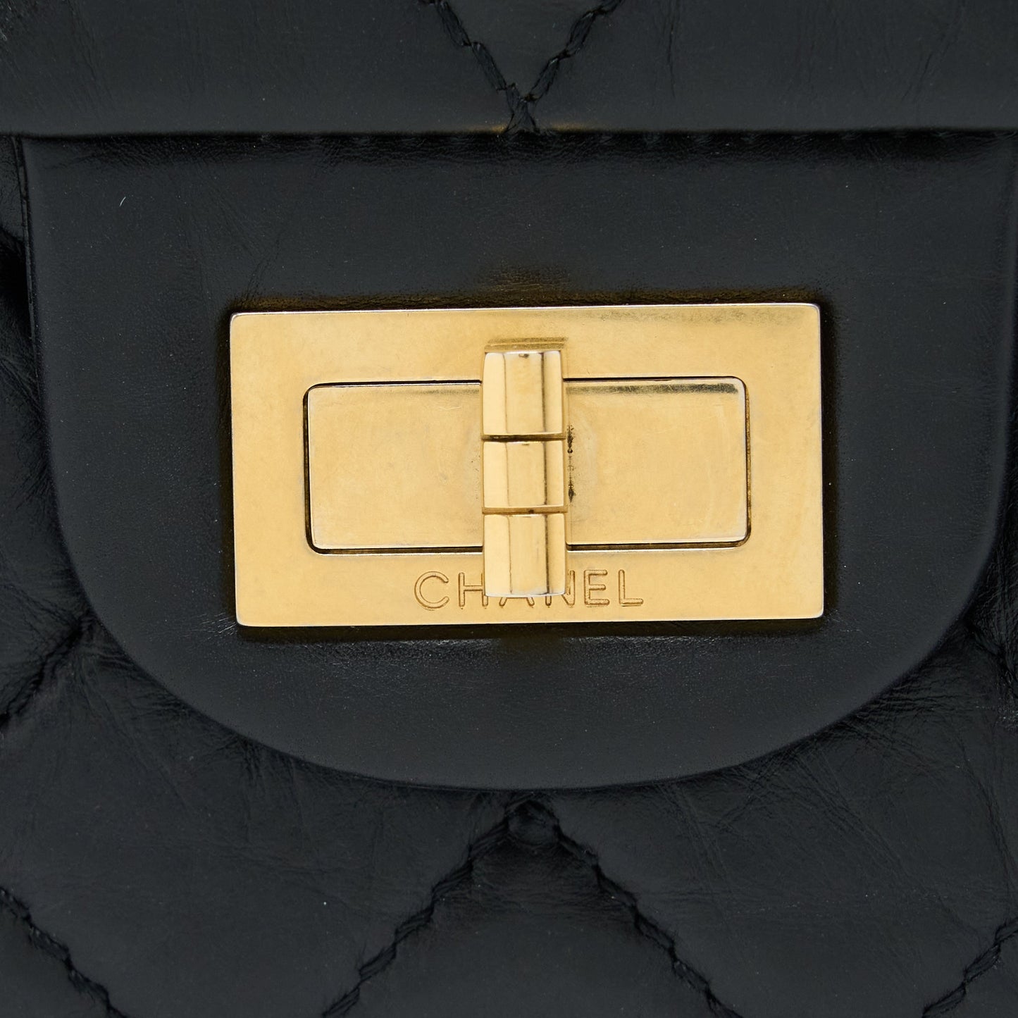 Chanel 2.55 227 Reissue Flap Bag Aged Calfskin Black