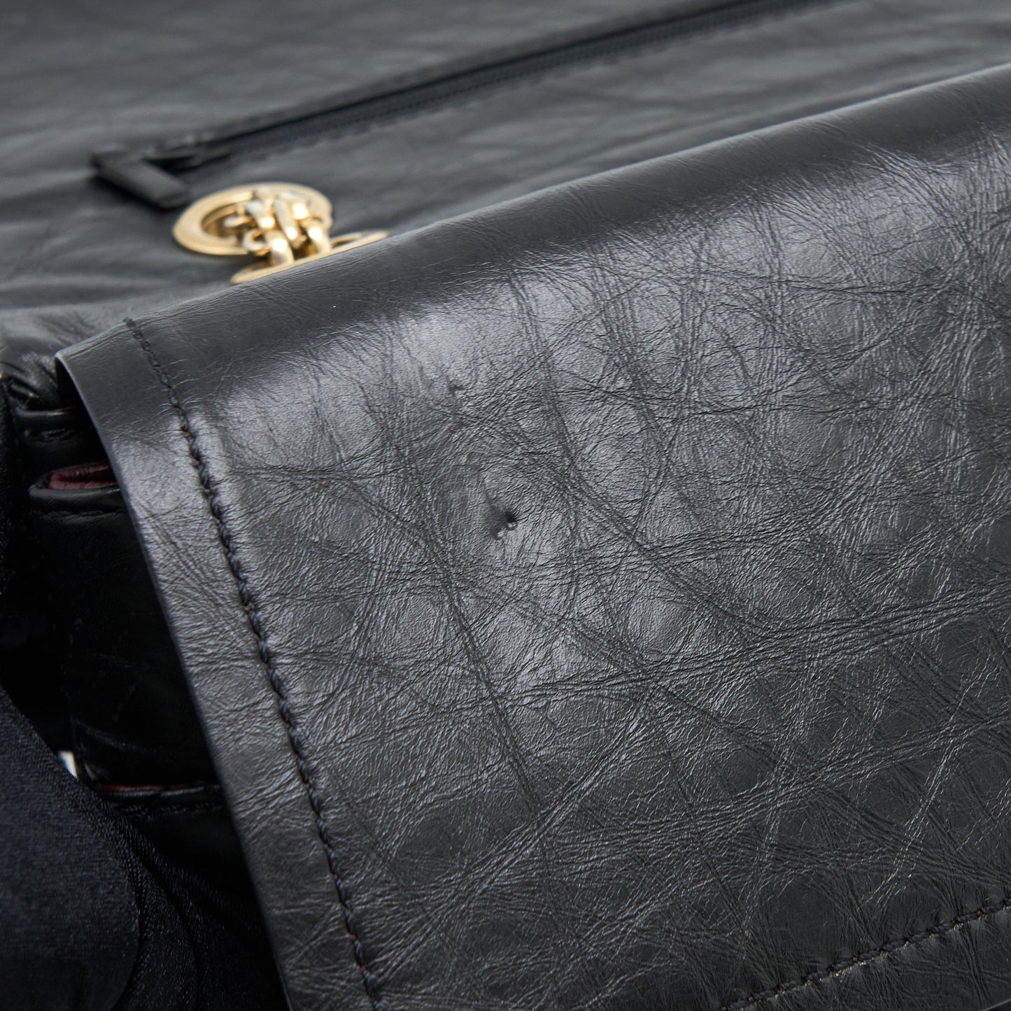 Chanel 2.55 227 Reissue Flap Bag Aged Calfskin Black