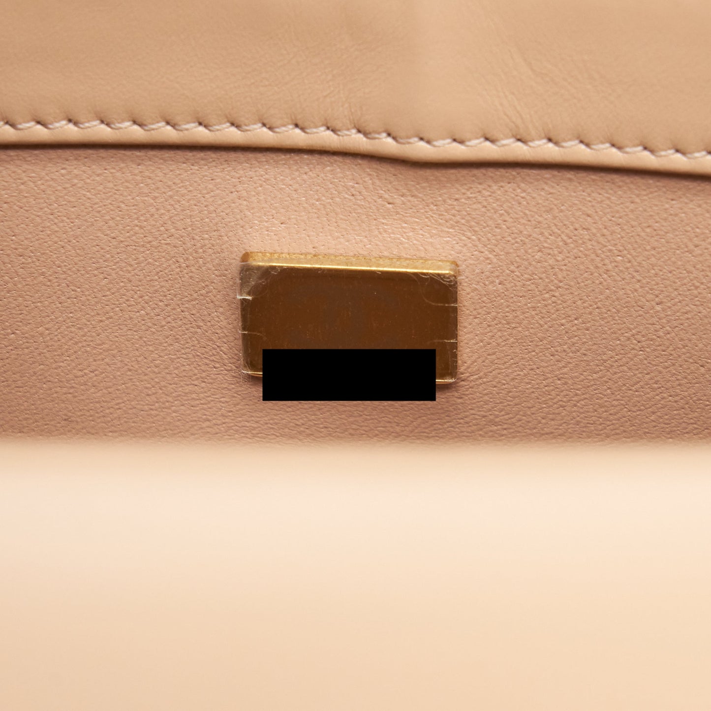 Chanel 21A Small Gold Crush Flap Bag Calfskin Beige