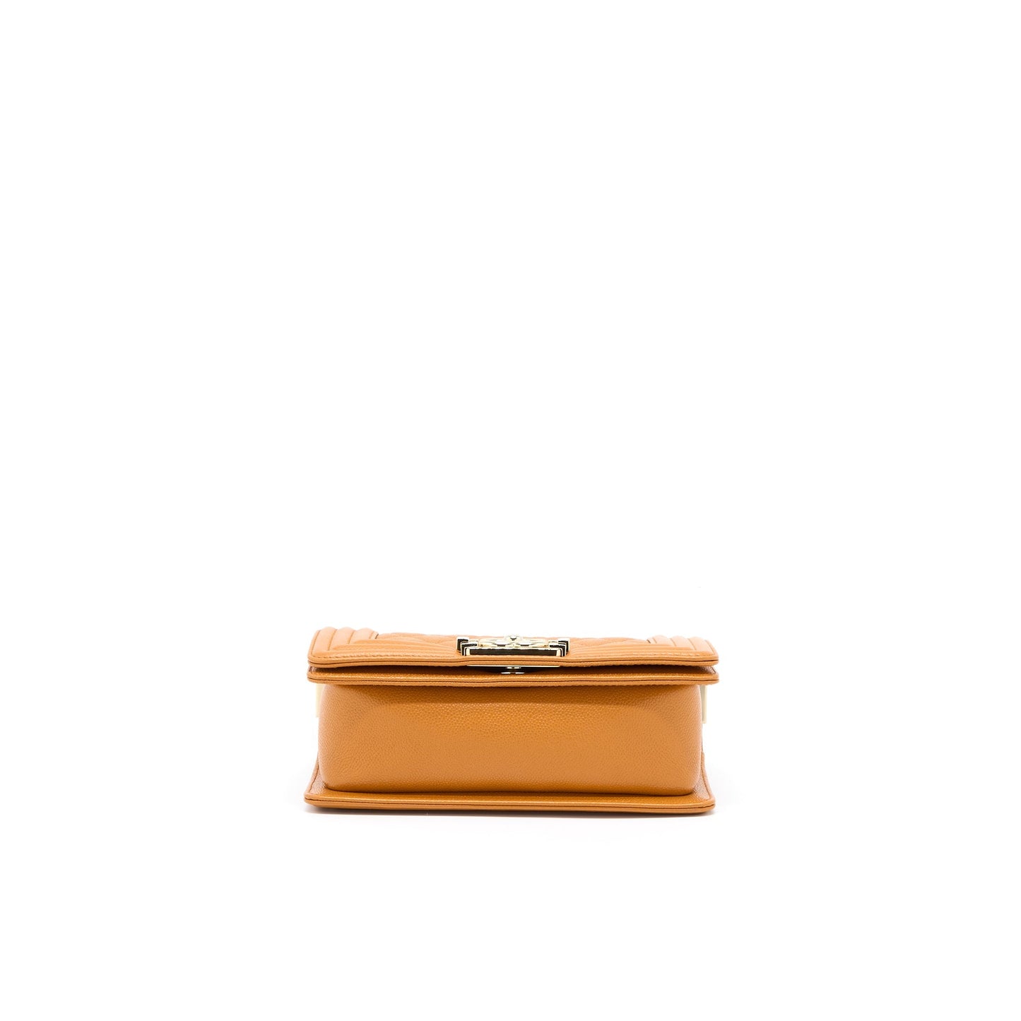 Chanel Small Boy Bag Caviar 21A NC630 Caramel L (Microchip)