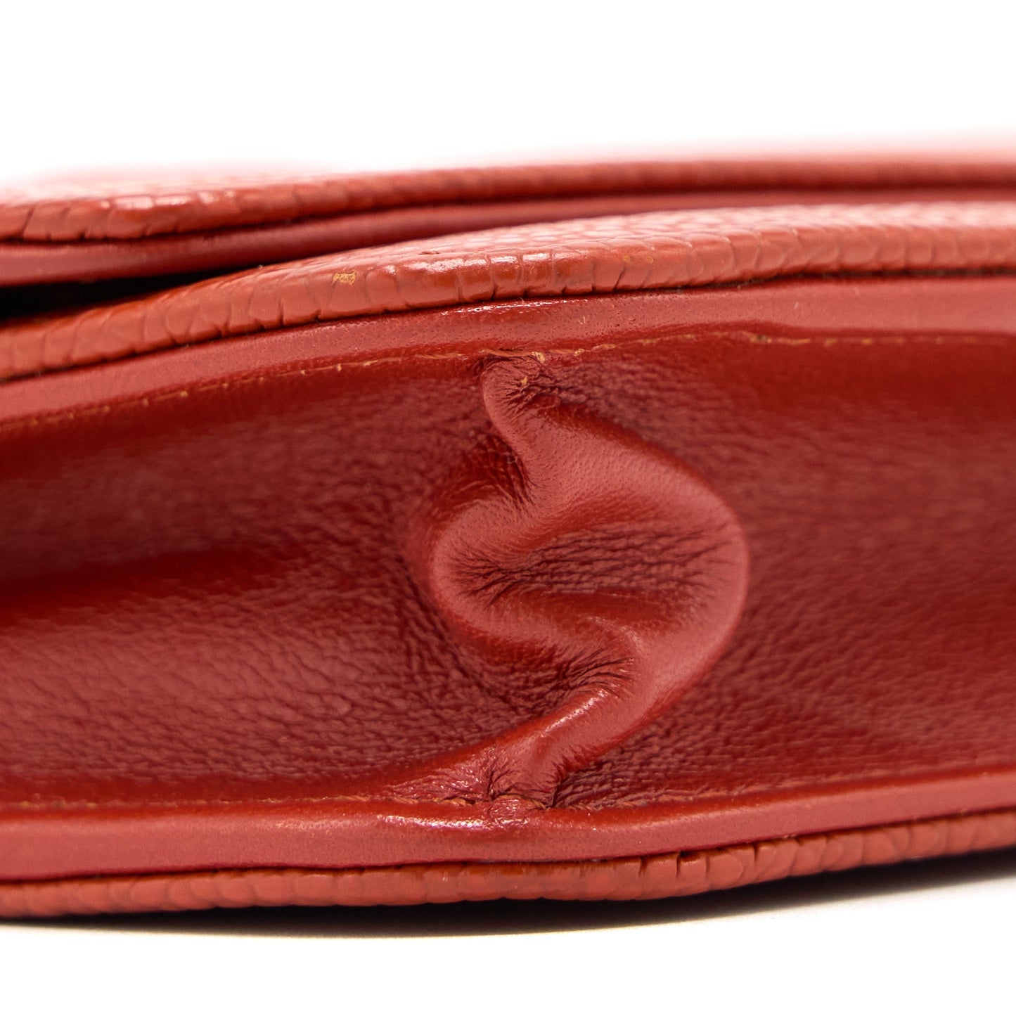 Chanel Wallet On Chain Caviar Orange Red
