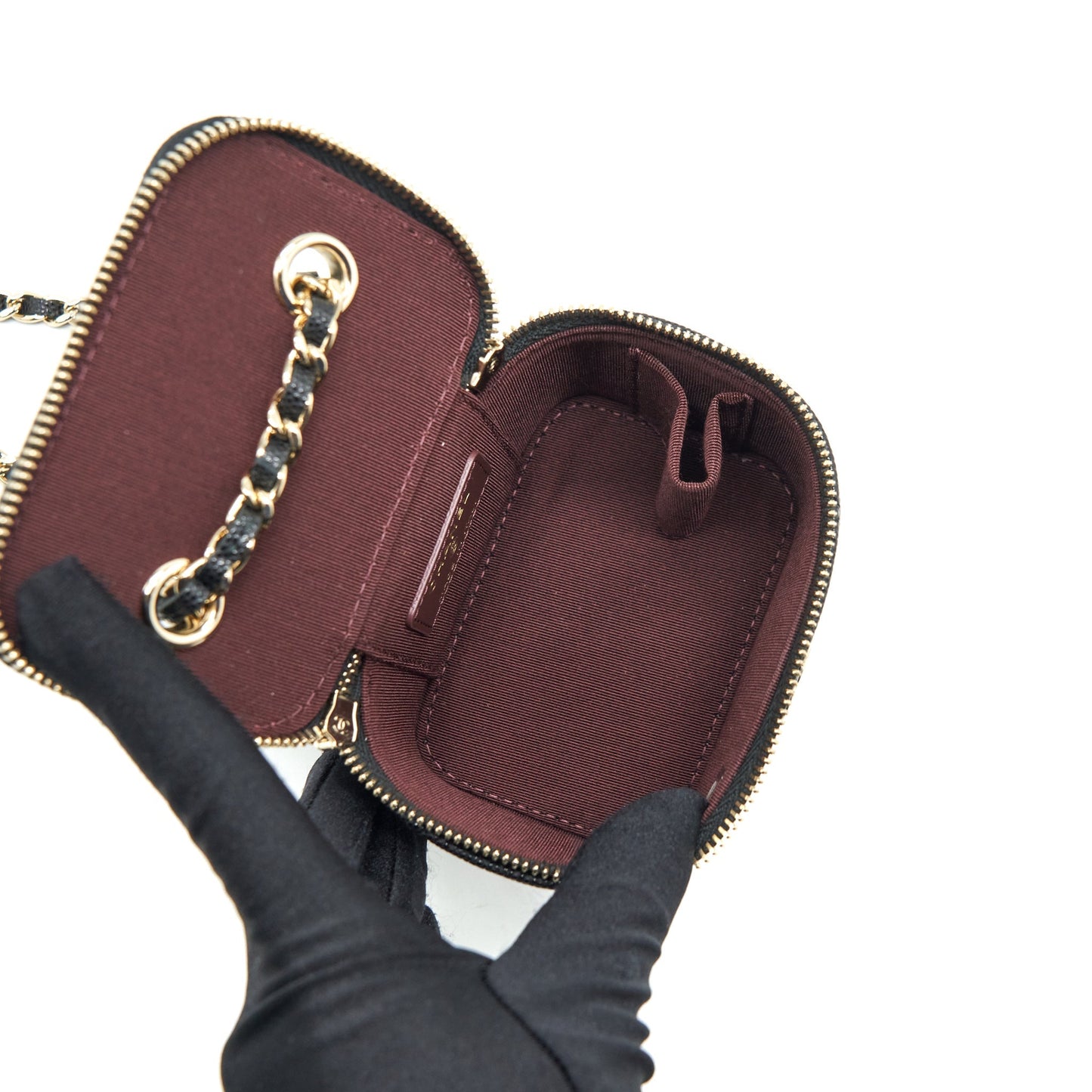 Chanel 22C Mini Vanity With Chain Caviar Black L