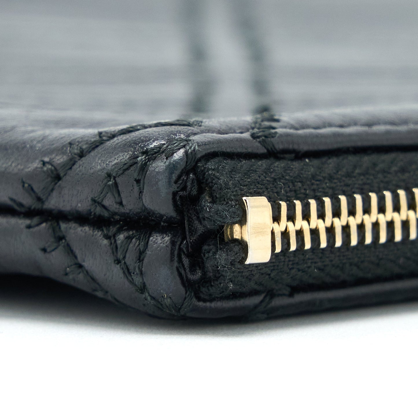 Chanel Quilted Pouch with Tassel Black L