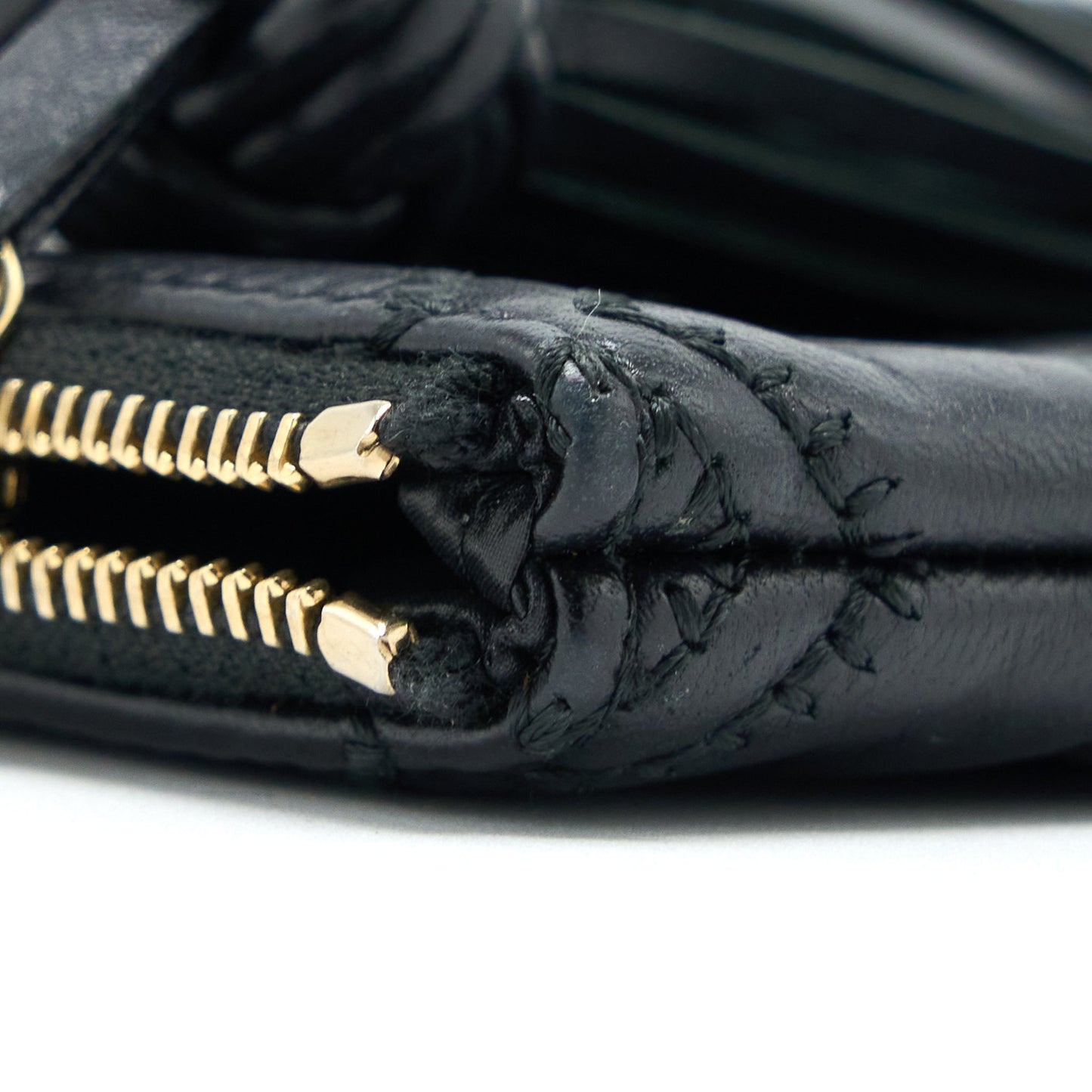 Chanel Quilted Pouch with Tassel Black L
