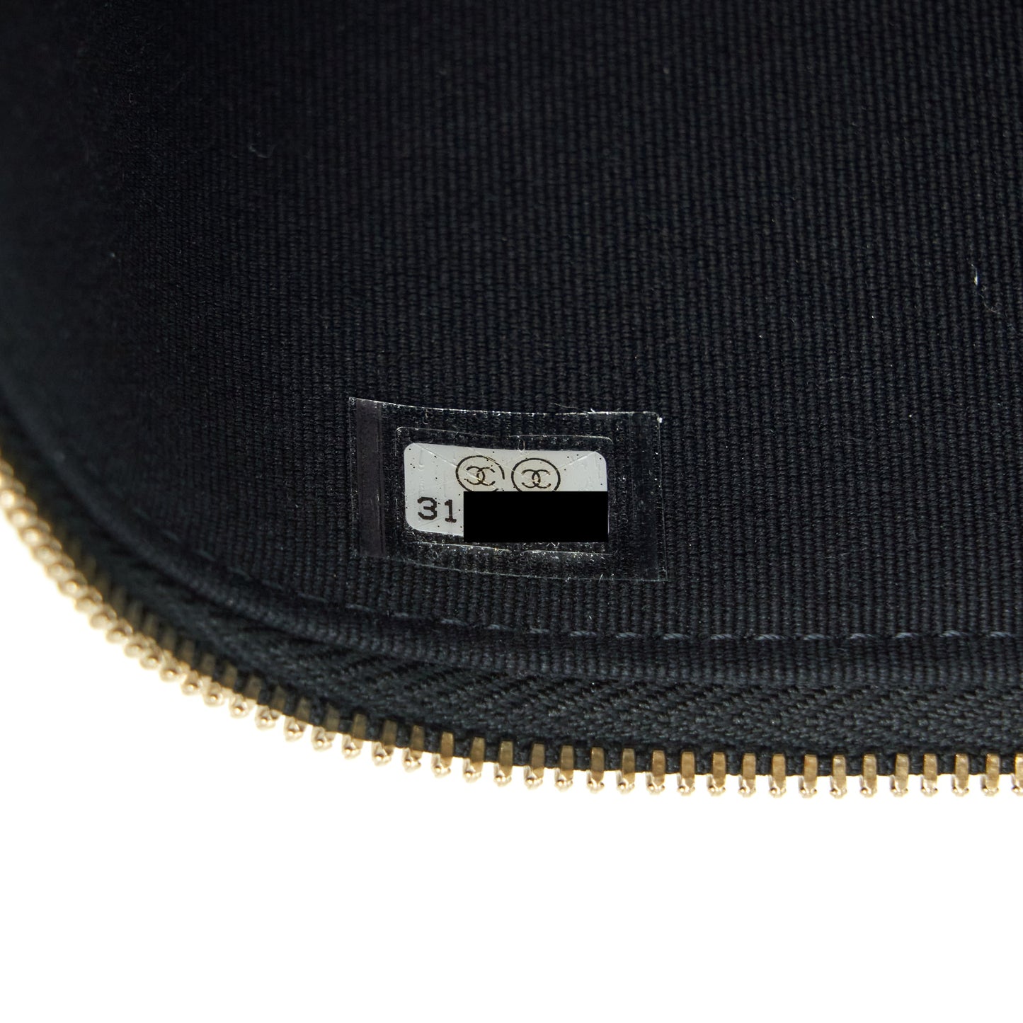 Chanel 22P Long Vanity With Logo Chain Caviar Black L