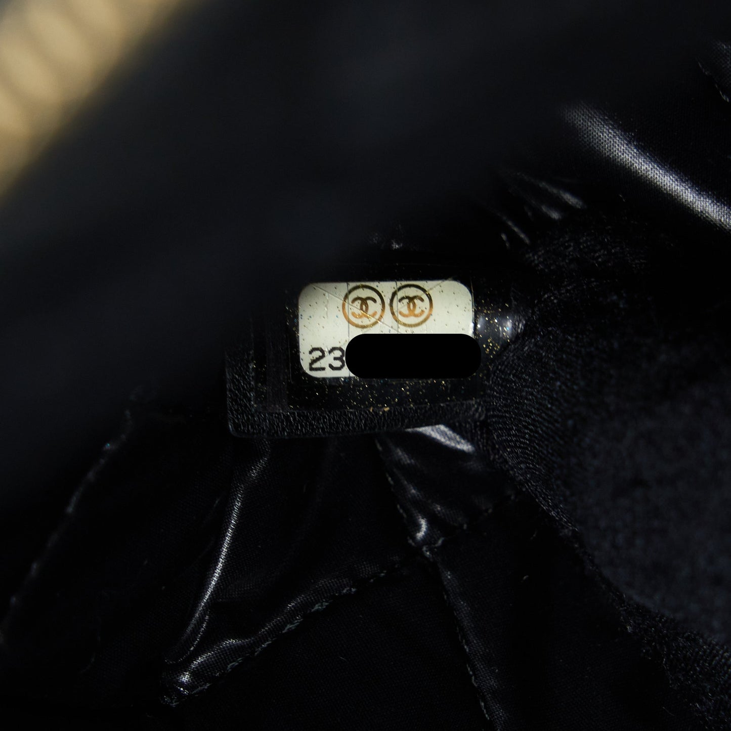 Chanel Quilted Pouch with Tassel Black L
