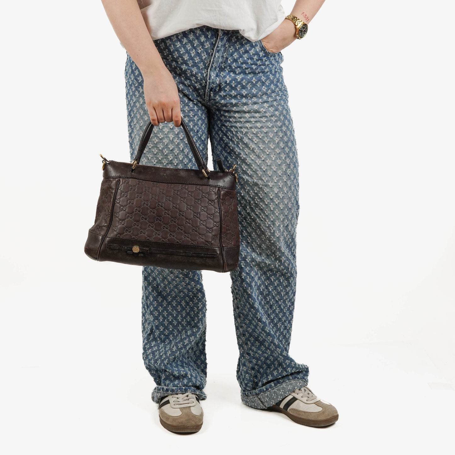 Gucci Guccissima Mayfair Convertible Tote