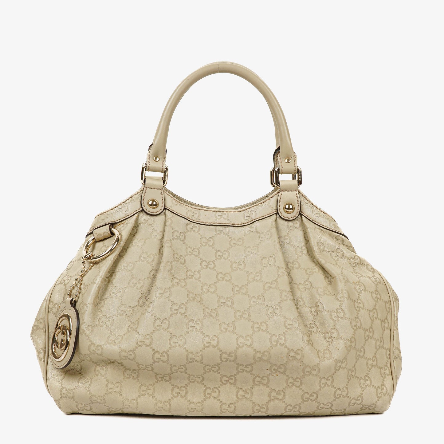 Gucci Guccissima Neutral Leather Sukey Hobo Bag