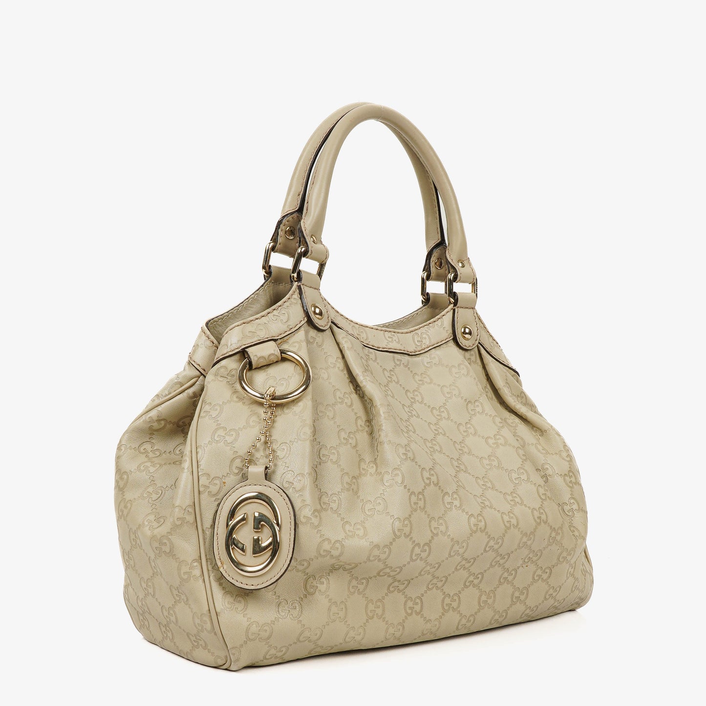 Gucci Guccissima Neutral Leather Sukey Hobo Bag