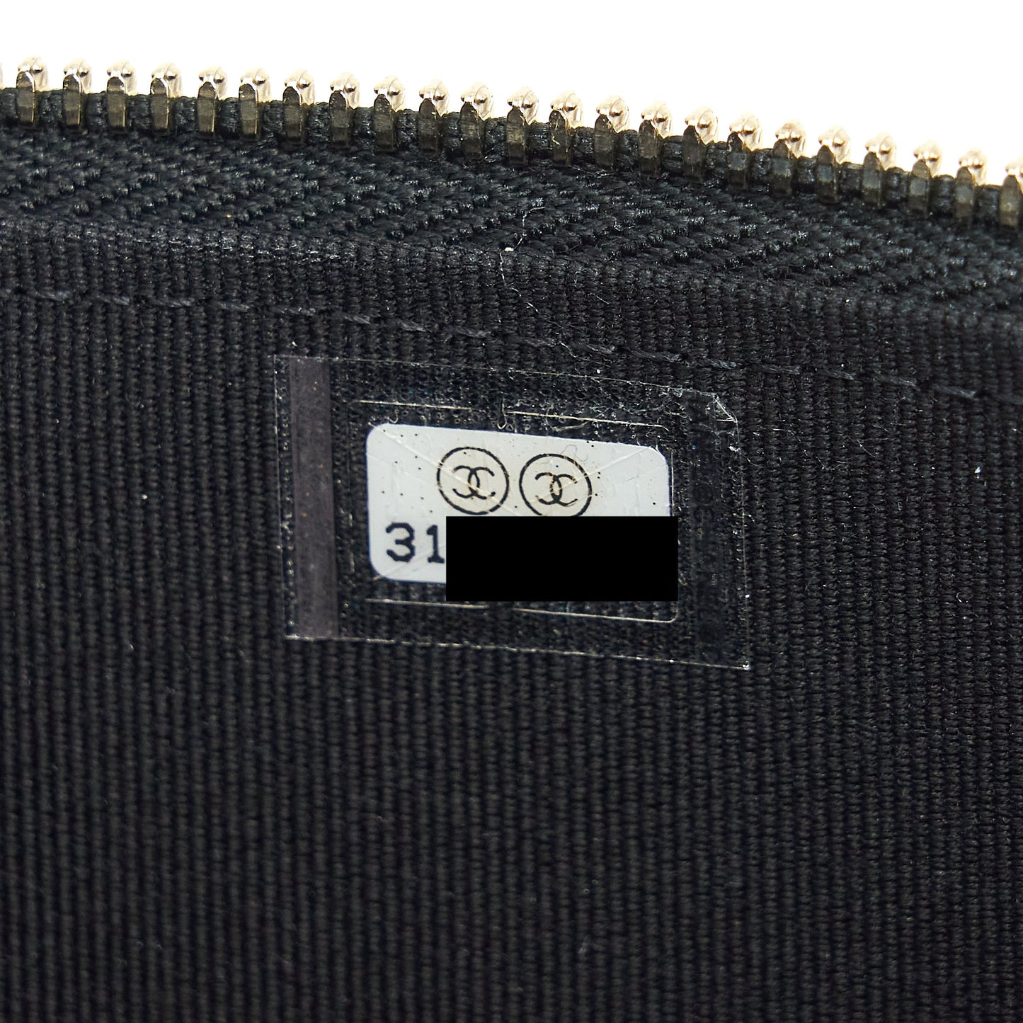 Chanel Top Handle Long Vanity With Chain Lambskin Black L
