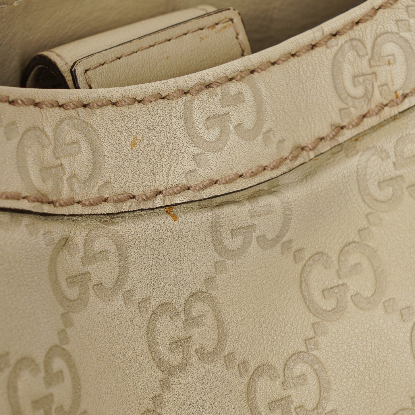 Gucci Guccissima Neutral Leather Sukey Hobo Bag