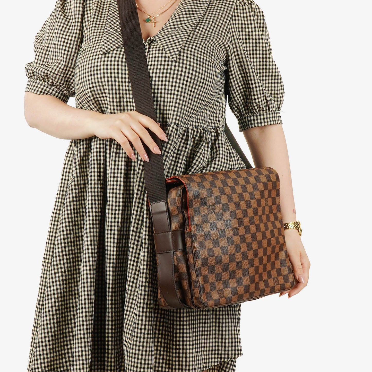 Louis Vuitton Naviglio Damier Ebene Shoulder Bag