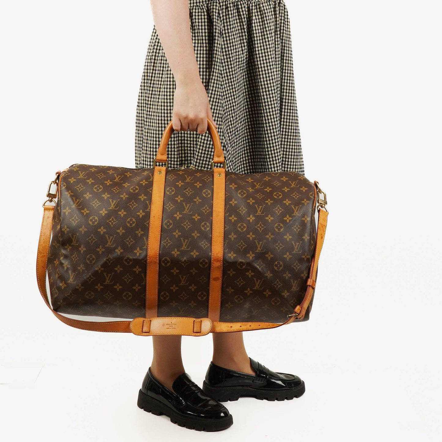 Louis Vuitton Keepall 55 & Bandoulière Monogram Canvas Travel Bag